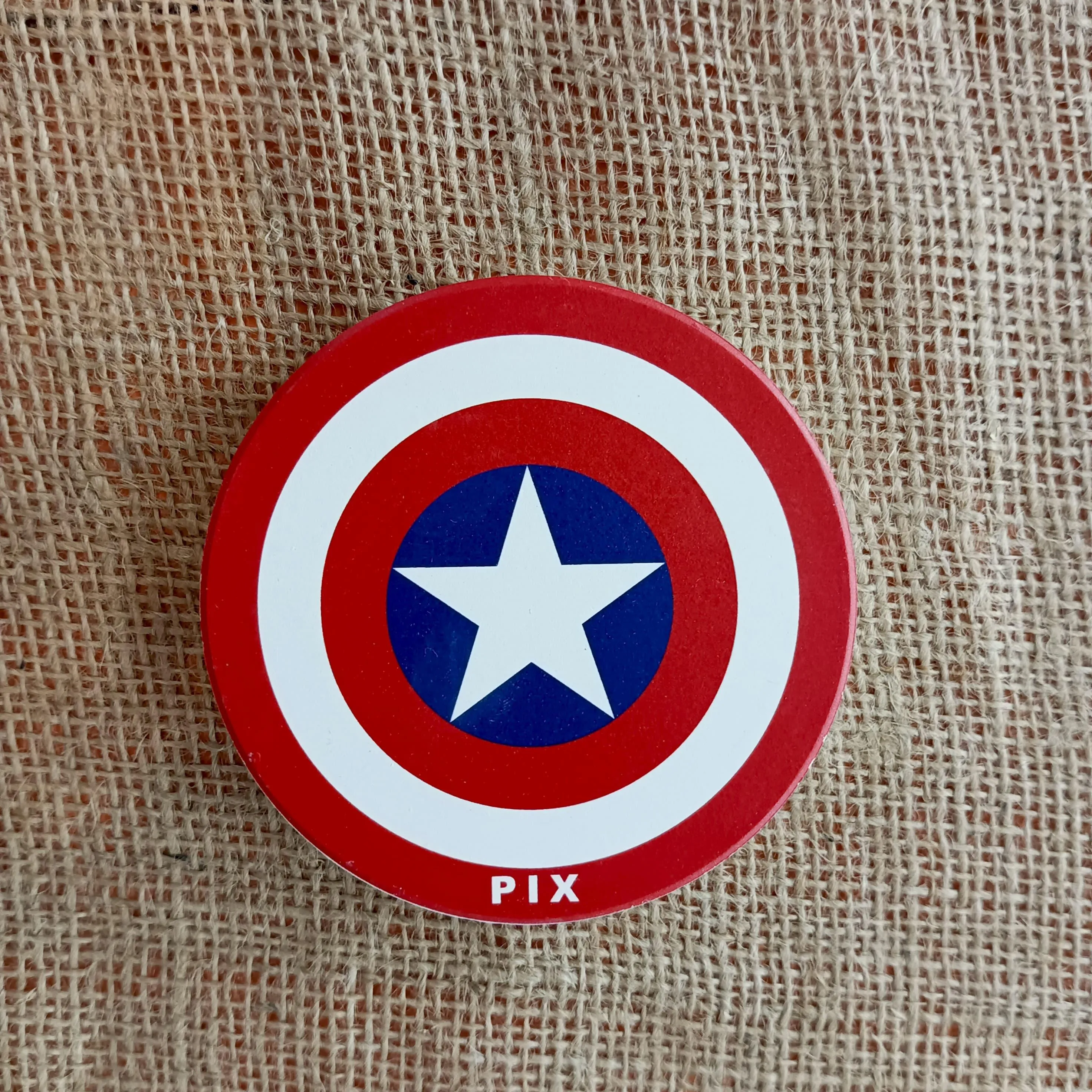 Superhero Porcelain Coasters Set with Metal Rack