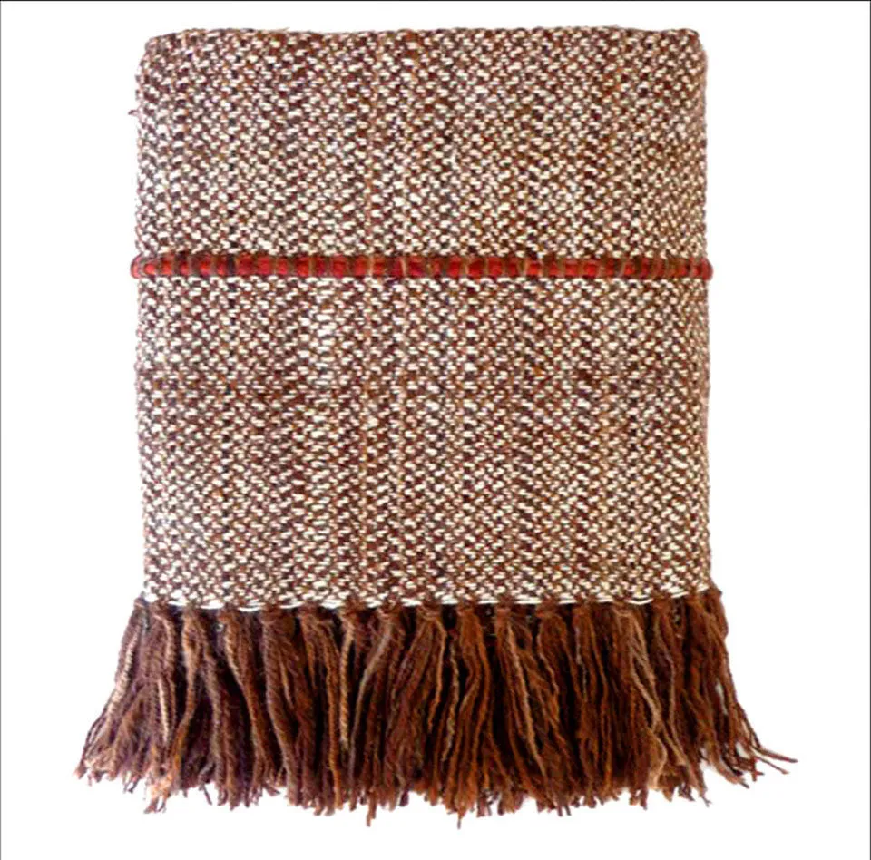 Terracotta Stripes Throw