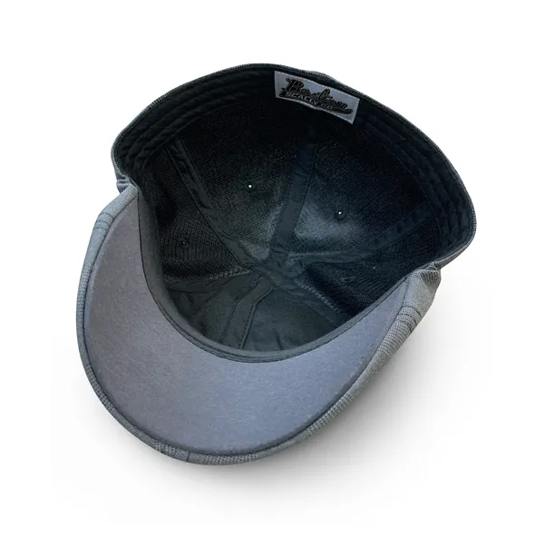 The Plaid Trainer Boston Scally Cap - Dark Grey & Black