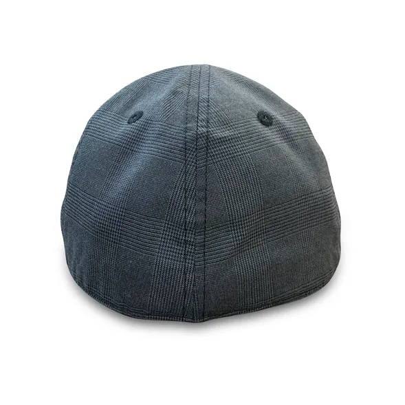 The Plaid Trainer Boston Scally Cap - Dark Grey & Black