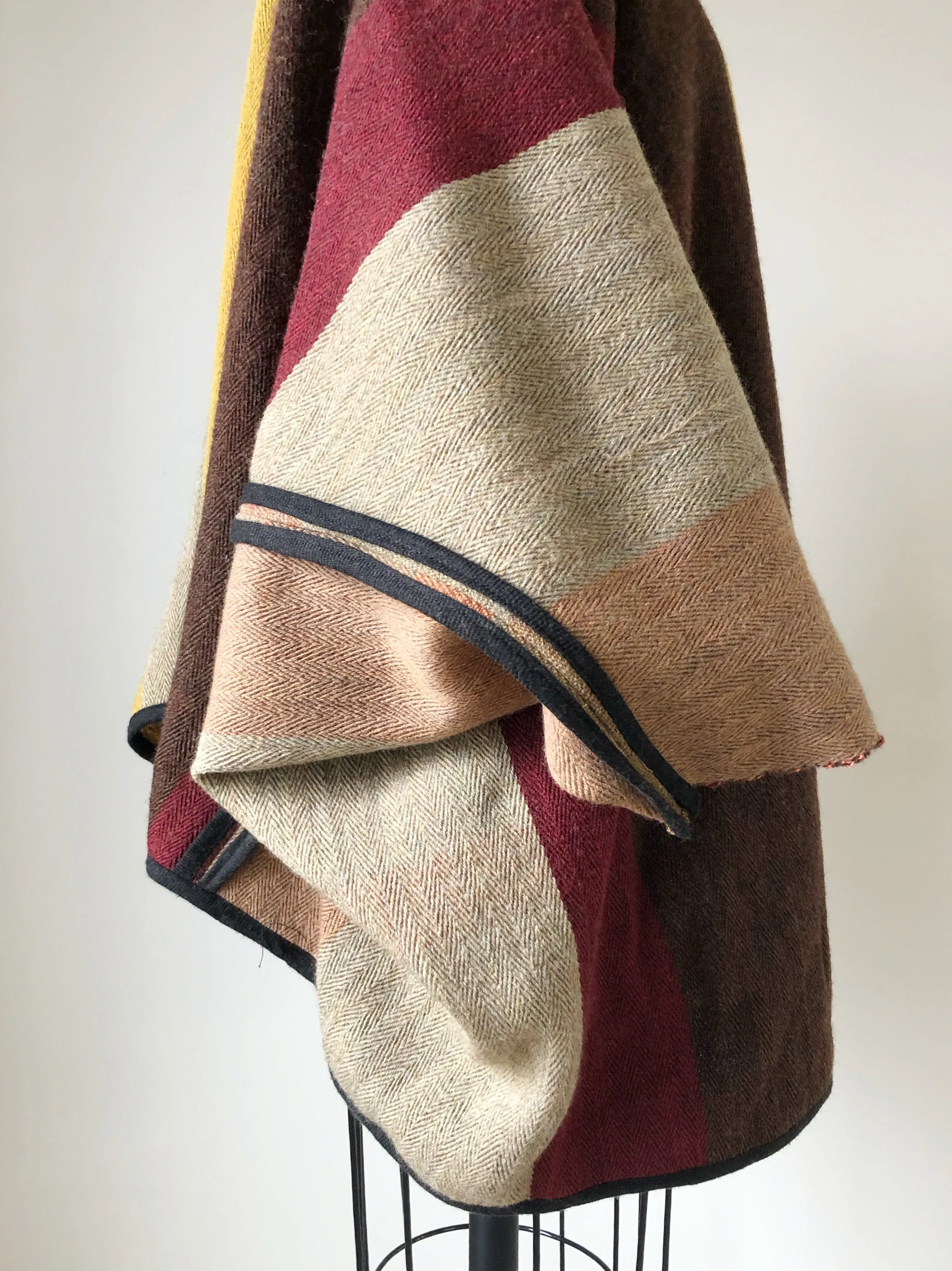 thistle hill wool and cotton herringbone kimono top