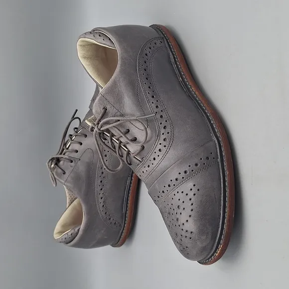 Tsubo S/N 8188-ELPH Men Sz 8 Cap Toe Oxfords distressed grey