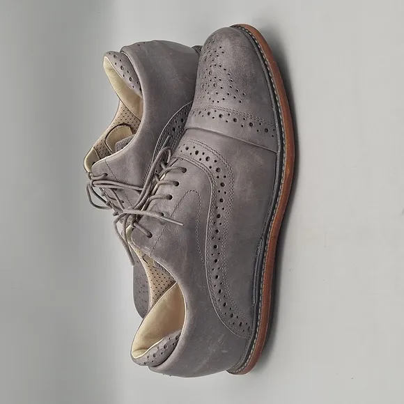 Tsubo S/N 8188-ELPH Men Sz 8 Cap Toe Oxfords distressed grey