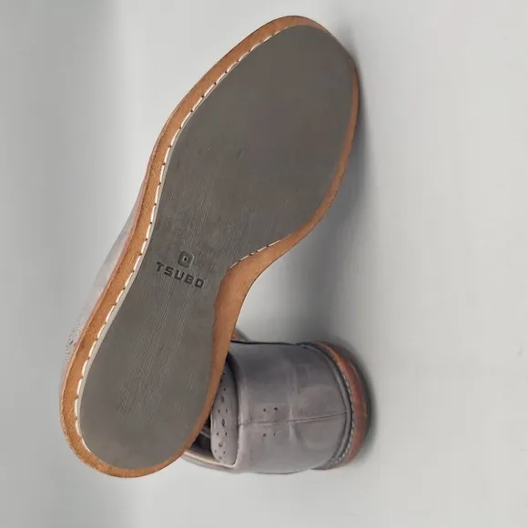 Tsubo S/N 8188-ELPH Men Sz 8 Cap Toe Oxfords distressed grey