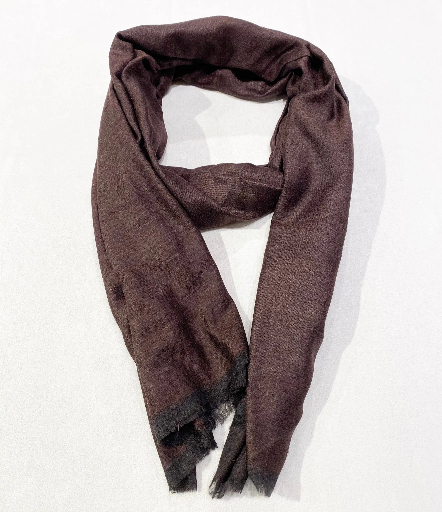 TWO-COLOR WOVEN CASHMERE SCARF
