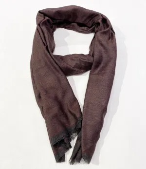 TWO-COLOR WOVEN CASHMERE SCARF