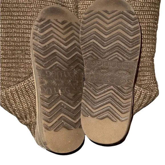 Ugg Classic Tan Tall Woven Textile Yarn Boots Size 7