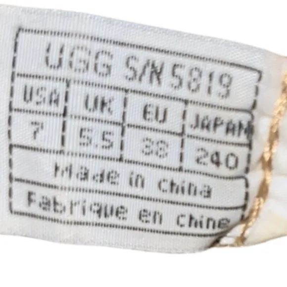 Ugg Classic Tan Tall Woven Textile Yarn Boots Size 7