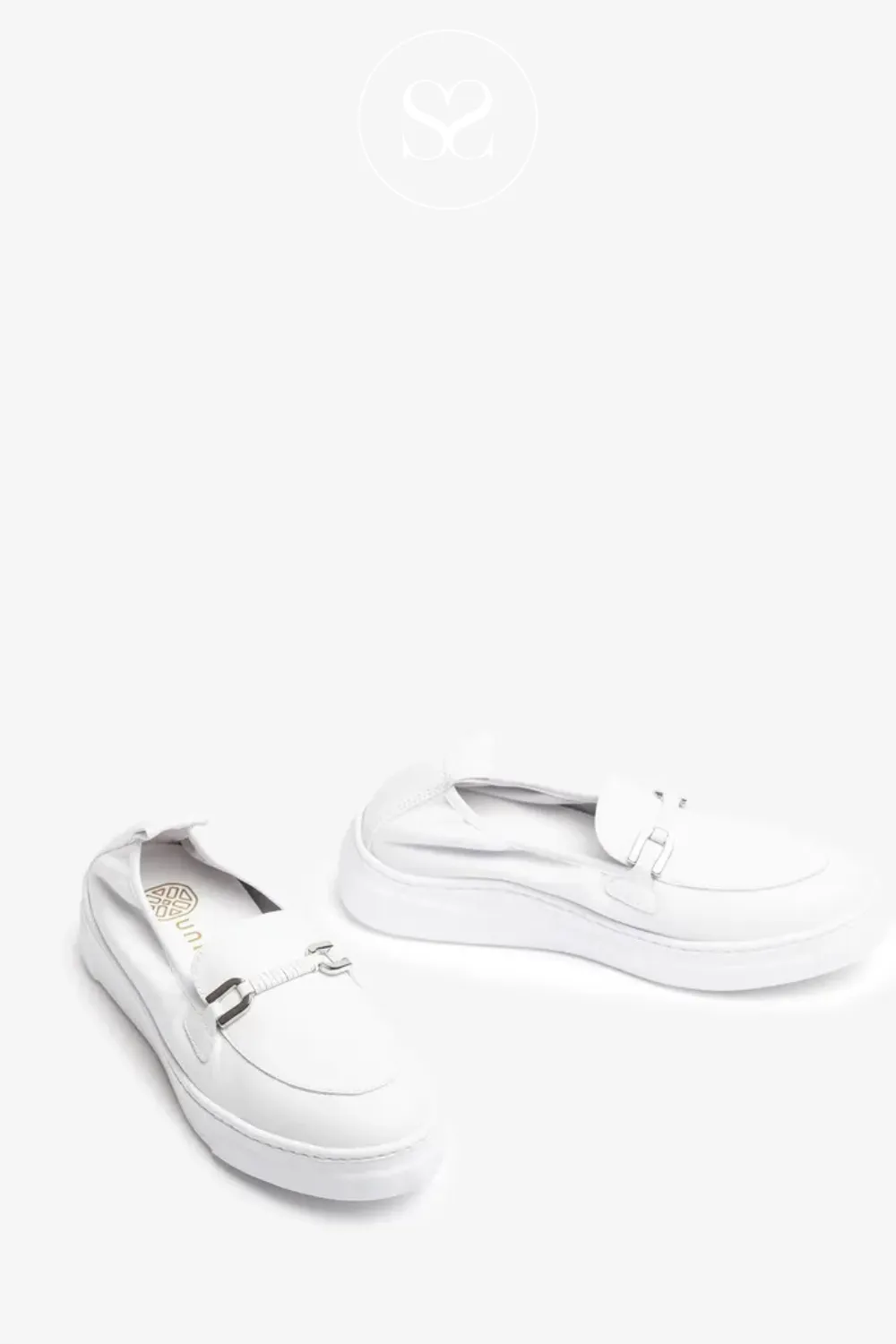 UNISA FORMAL_MEC WHITE LEATHER SLIP ON SHOES