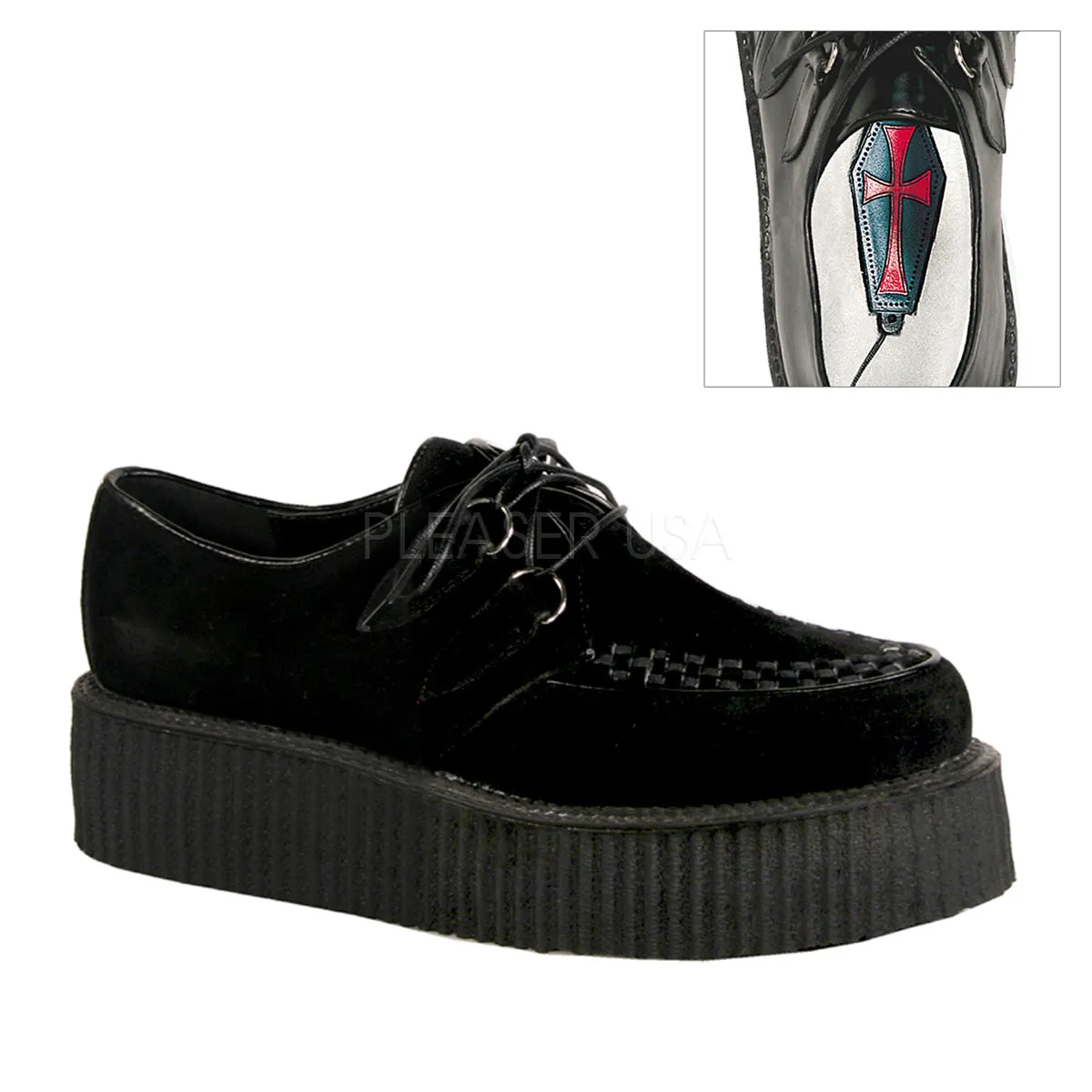 V-CREEPER-502S  Black Vegan Suede