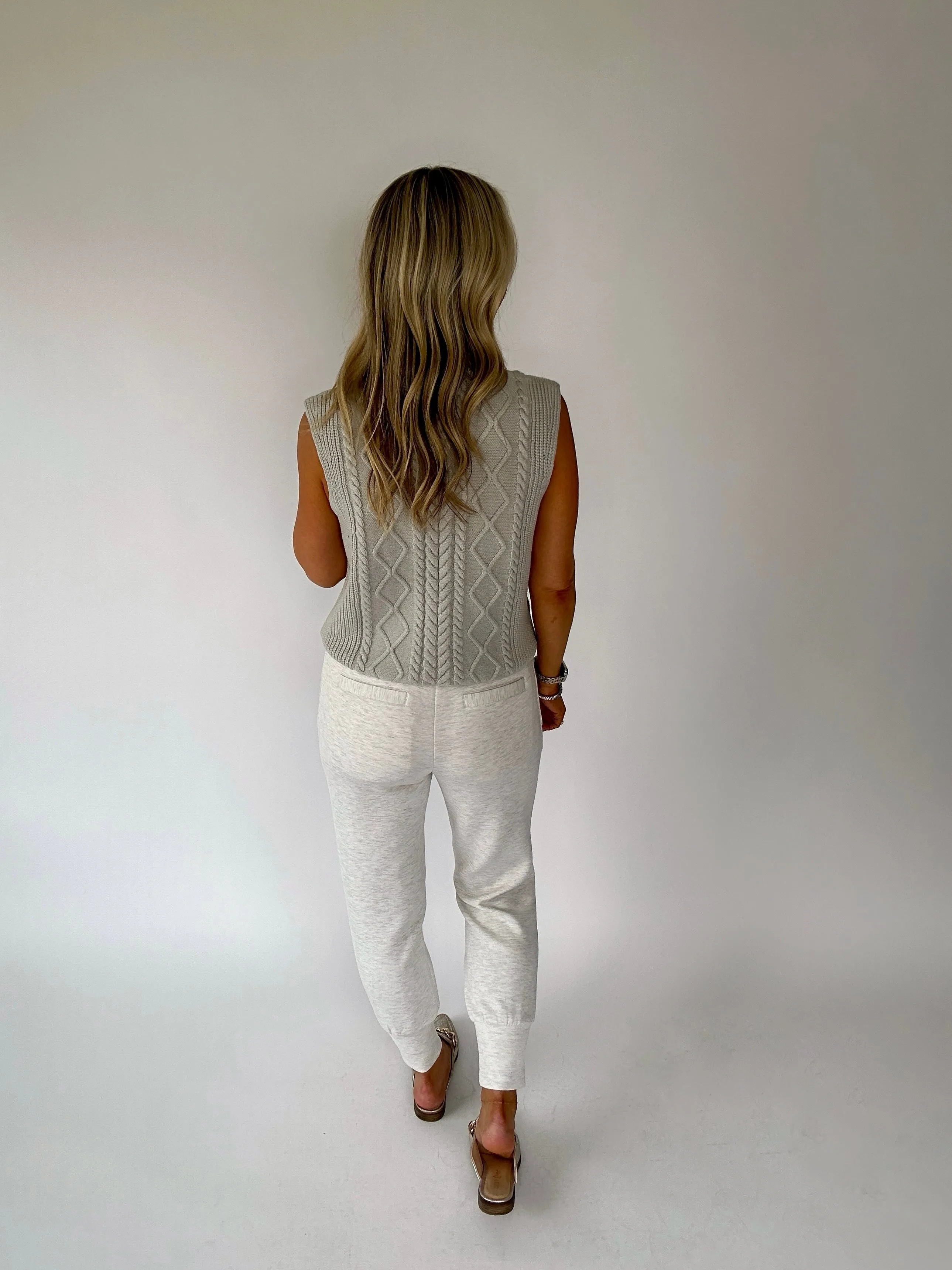 VARLEY Joilette Roll Neck Vest - Harbour Mist