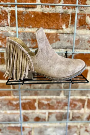 Very G Trio Fringe Bootie •Taupe•