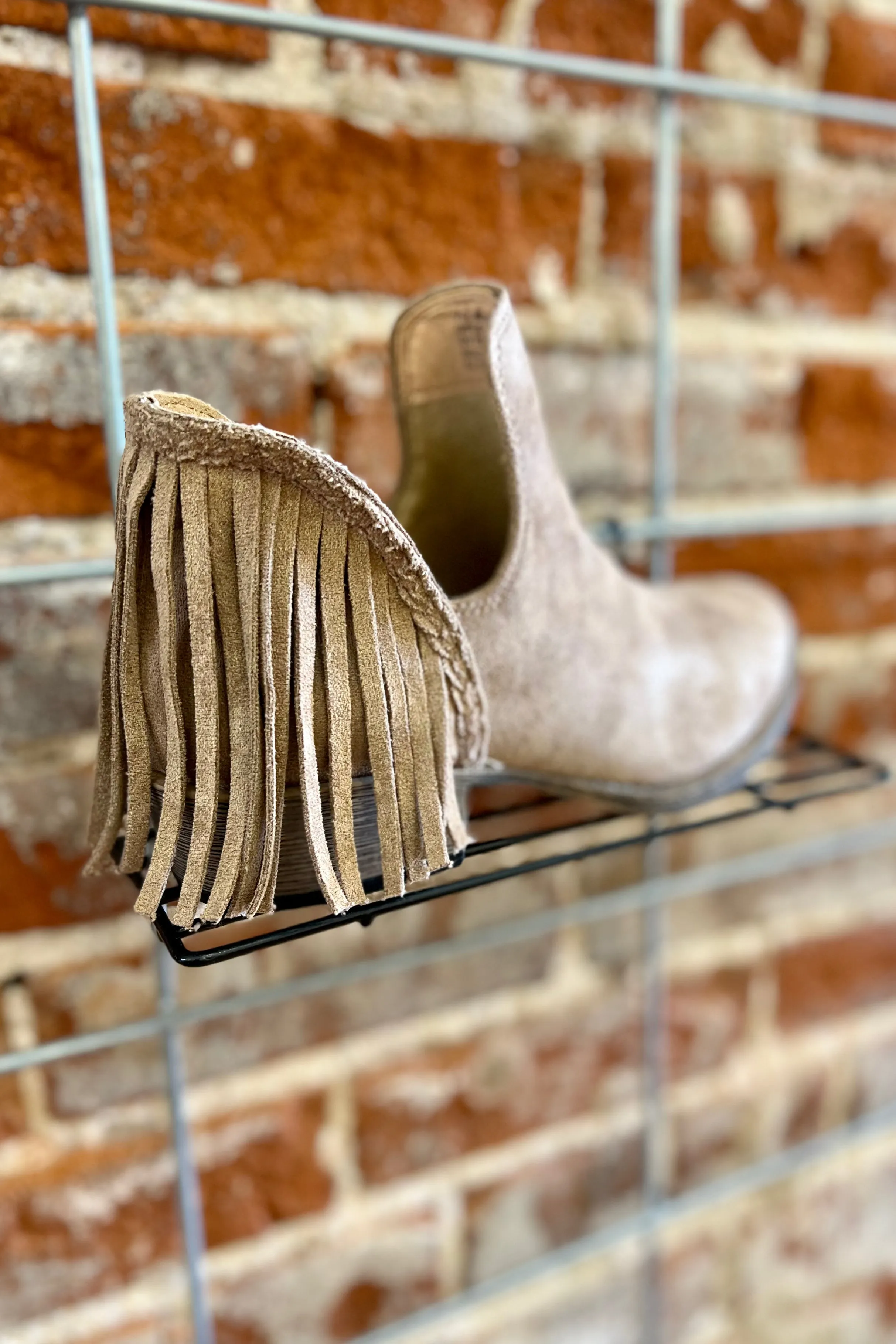 Very G Trio Fringe Bootie •Taupe•