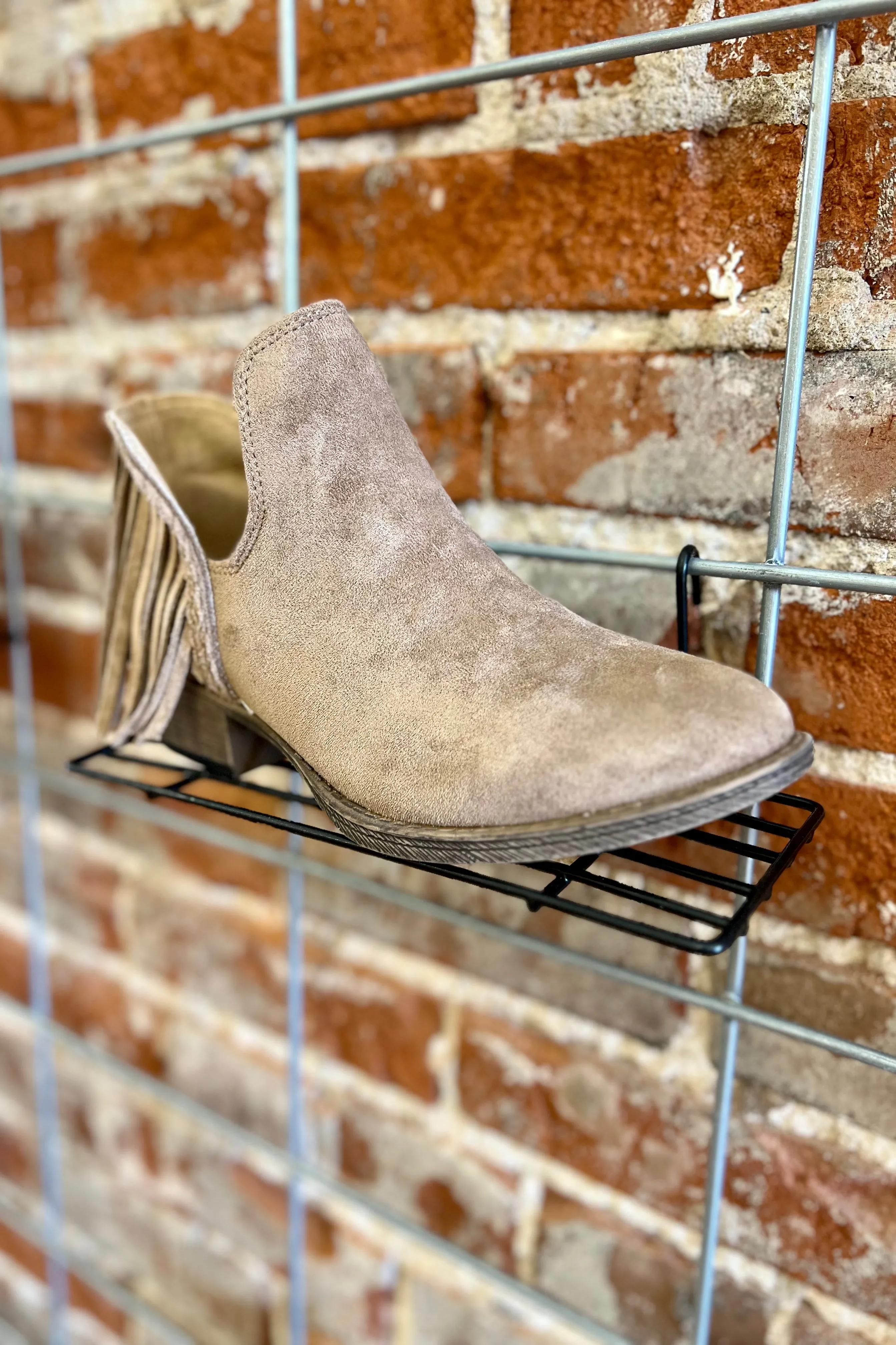 Very G Trio Fringe Bootie •Taupe•