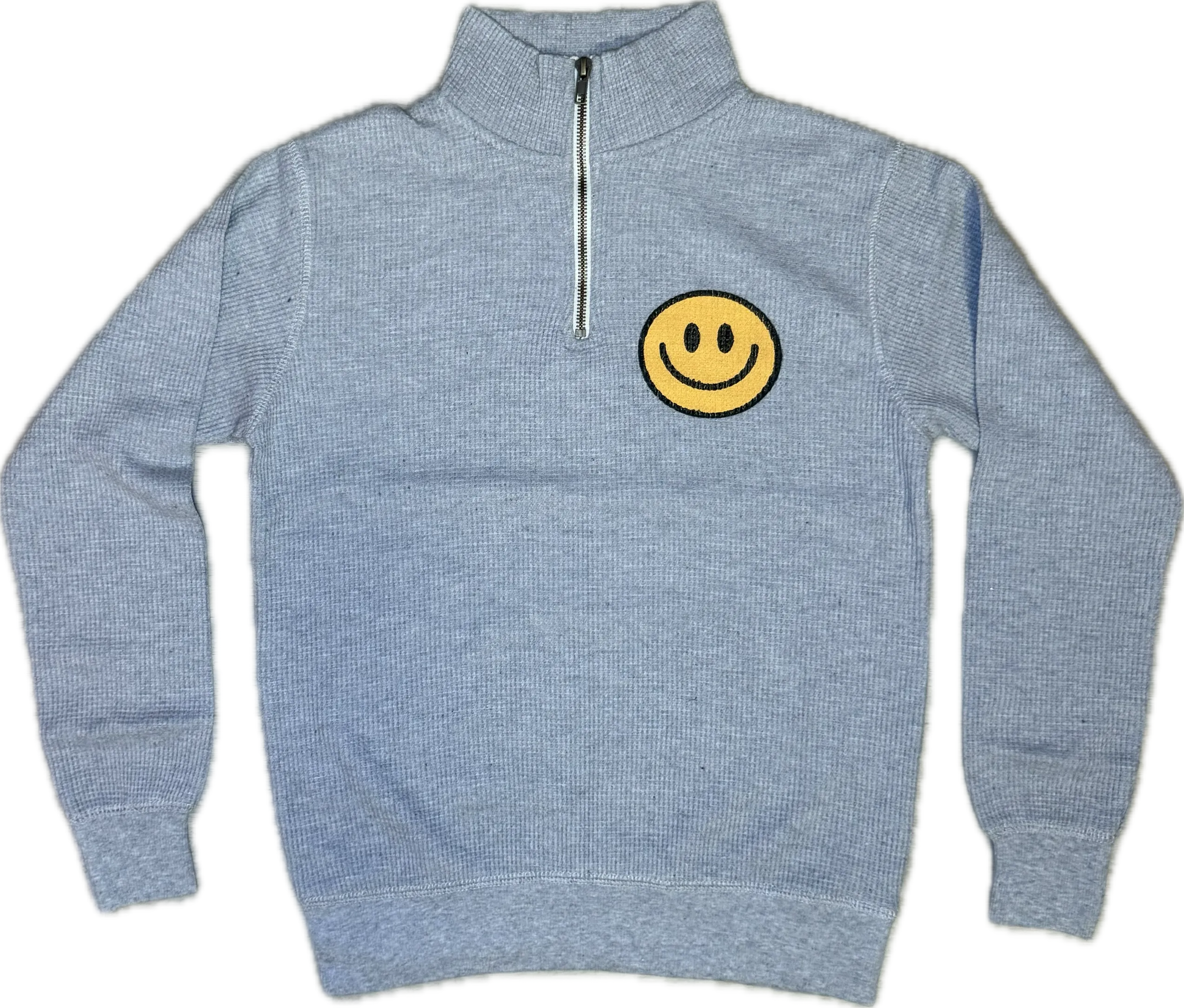 Vintage Havana- Smiley Grey Sweater 1/4 Zip