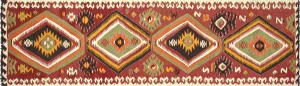 Vintage Turkish Kilim Runner - 3'3" x 11'3"