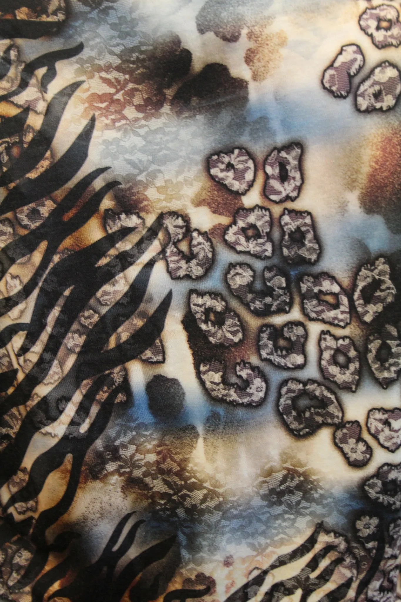 Vocal | Embellished Leopard and Zebra Print Top