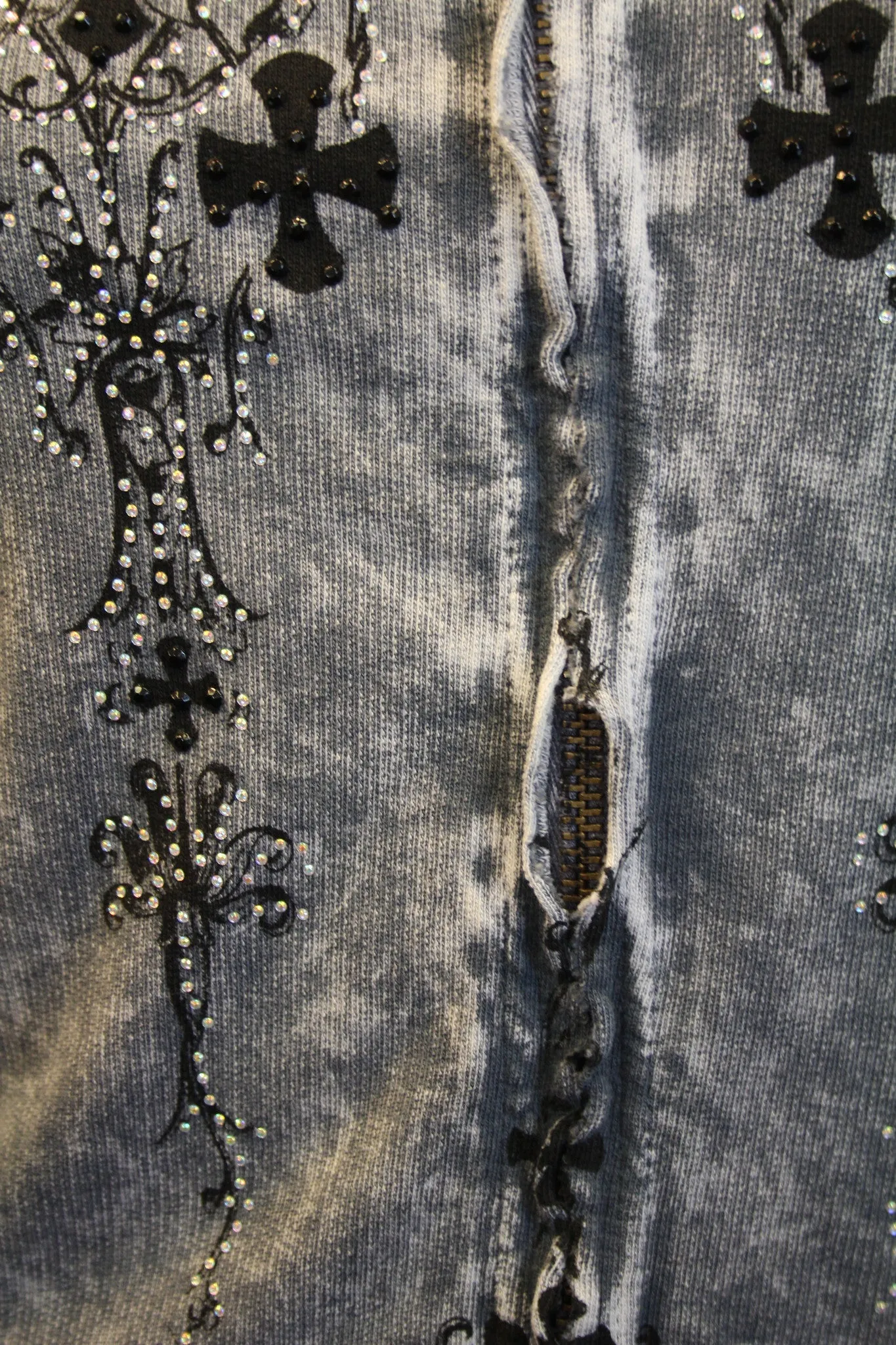 Vocal | Grey Tunic Jacket with Crosses