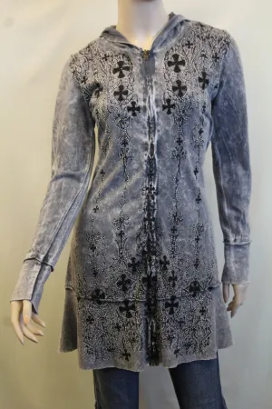 Vocal | Grey Tunic Jacket with Crosses