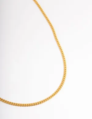 Waterproof Gold Plated Stainless Steel Herringbone Necklace 3mm