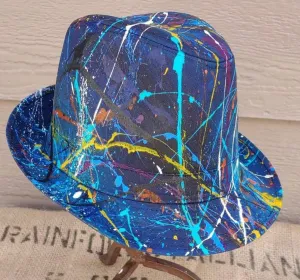 Wearable Art Fedora The Blues