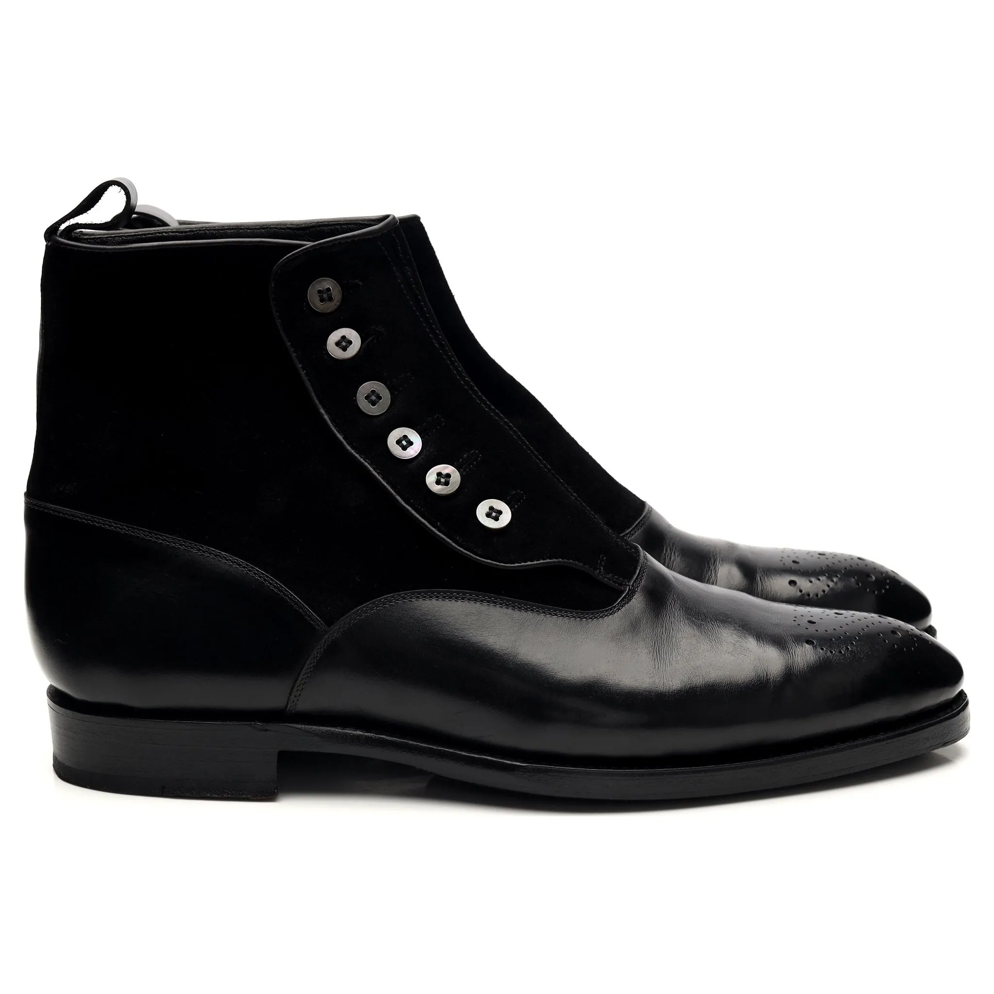 'Westlake' Black Leather and Suede Boot UK 9.5 E