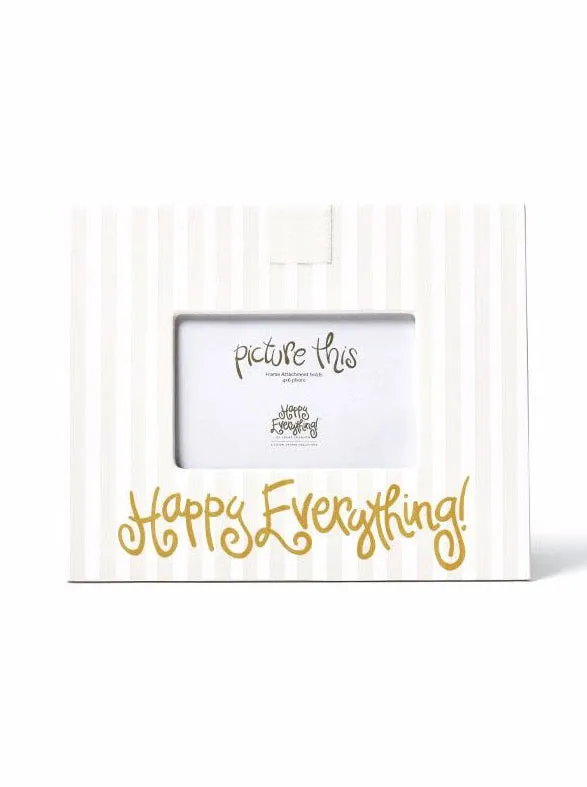 White Stripe Happy Everything Mini Frame