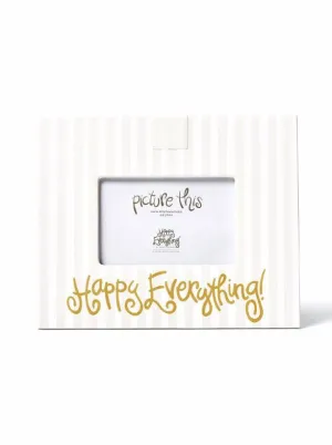 White Stripe Happy Everything Mini Frame