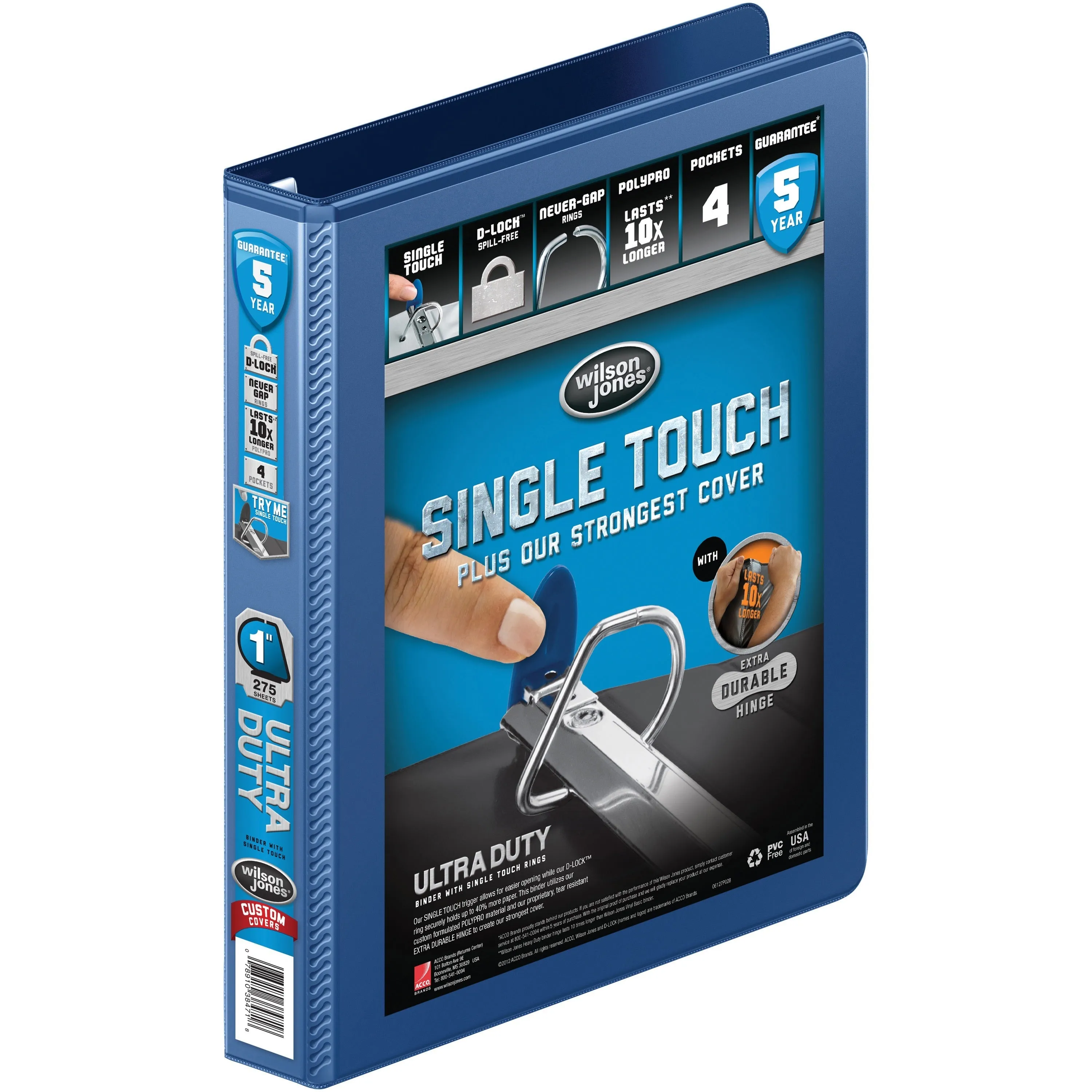 Wilson Jones® Ultra Duty D-Ring View Binder with Extra Durable Hinge