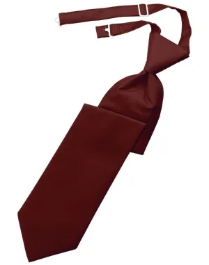 Wine Solid Twill Kids Necktie