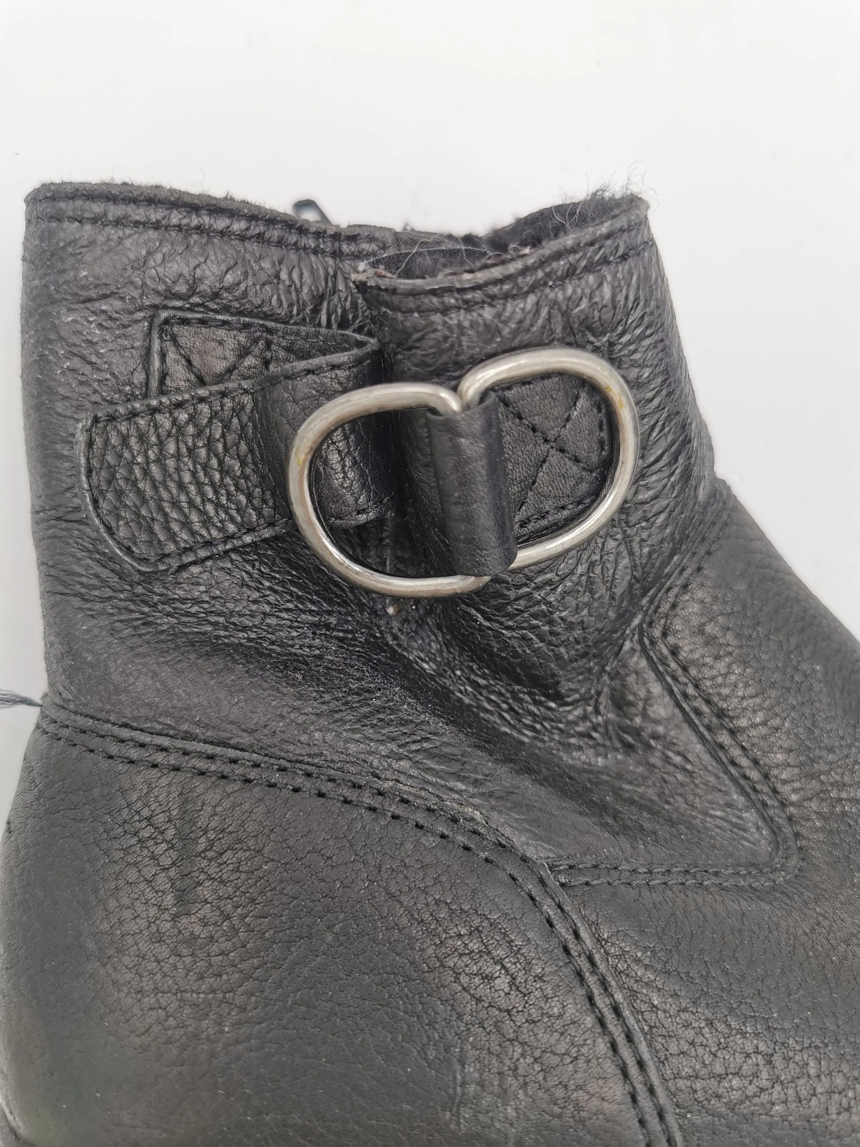 WOMENS SIZE 7 - TOGO, Black Leather, Winter Ankle Boots VGUC B23