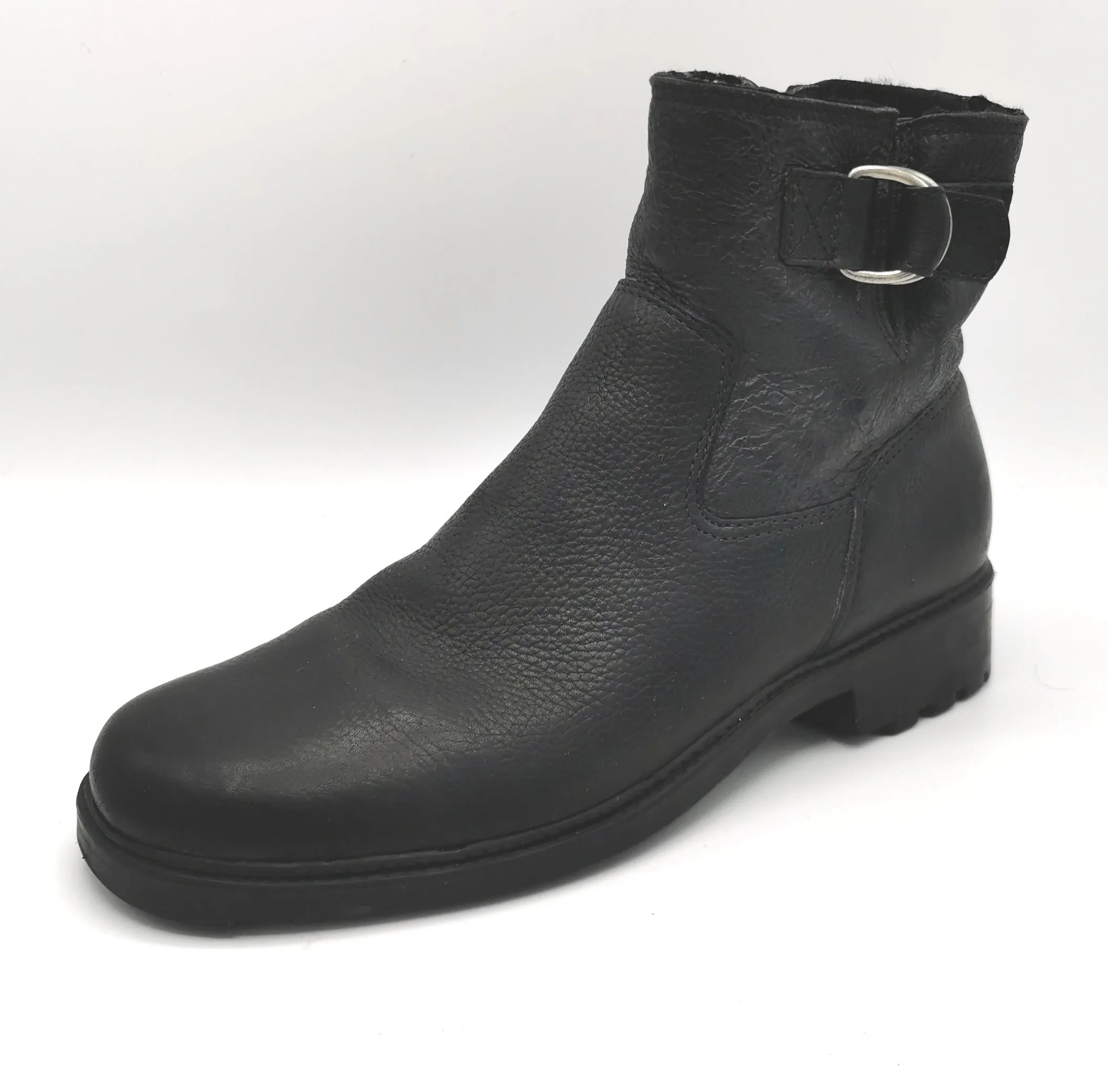 WOMENS SIZE 7 - TOGO, Black Leather, Winter Ankle Boots VGUC B23