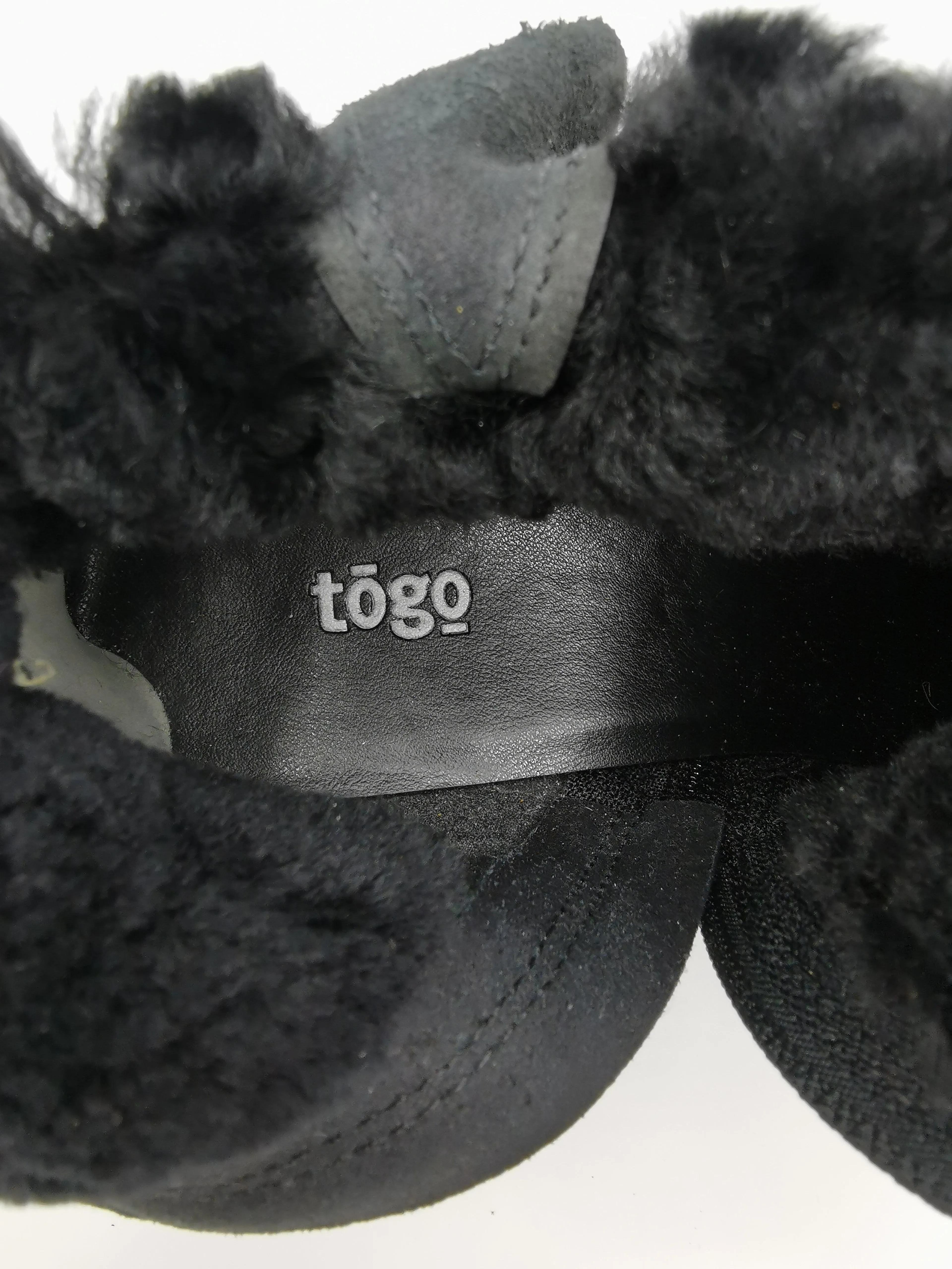 WOMENS SIZE 7 - TOGO, Black Leather, Winter Ankle Boots VGUC B23