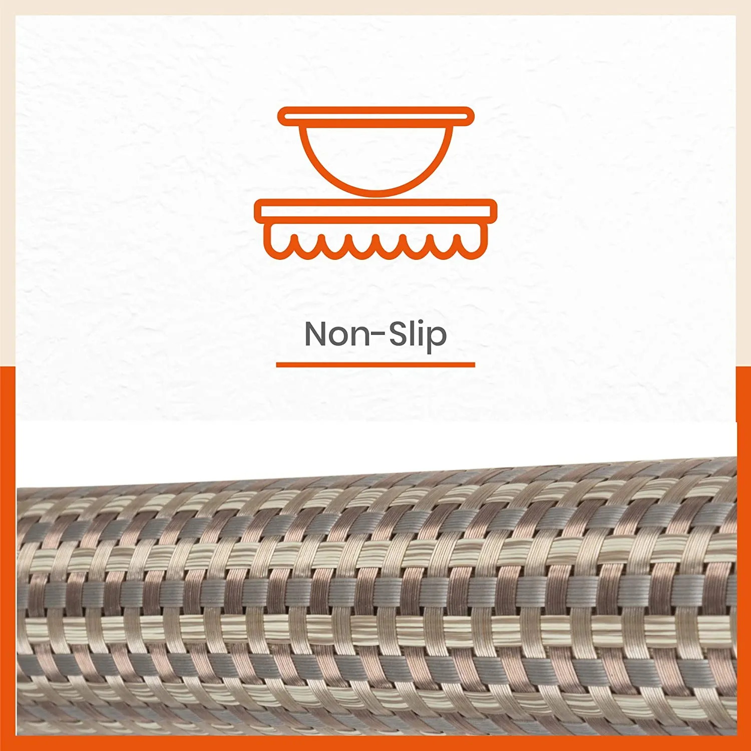 Woven PVC Table Mats / Placemats for Dining Table at Home (Quin - Set of 6 )