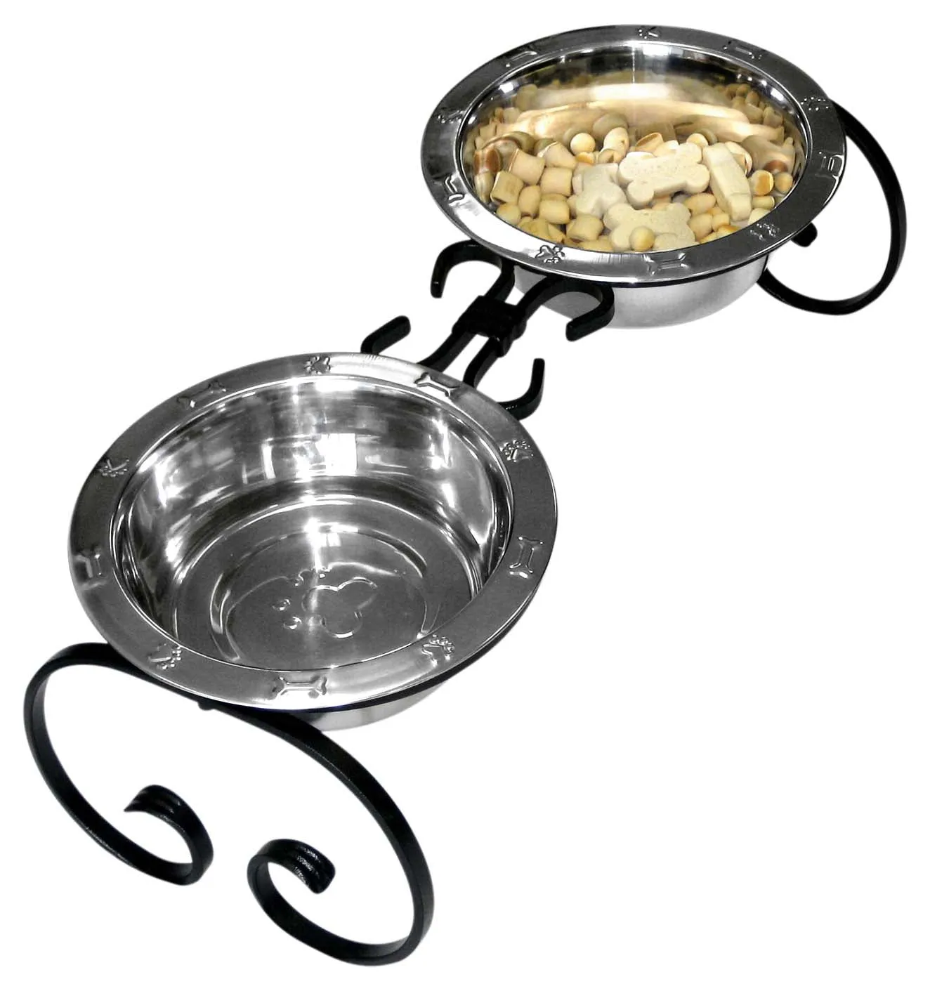 Wrought Iron Elevated Dog Diner 10"