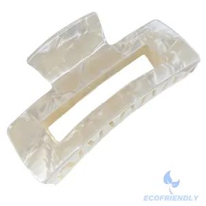XL Acetate Claw Clip -  WHITE SWIRL