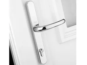 Yale Locks Retro Door Handle Pvcu Polished Chrome Finish