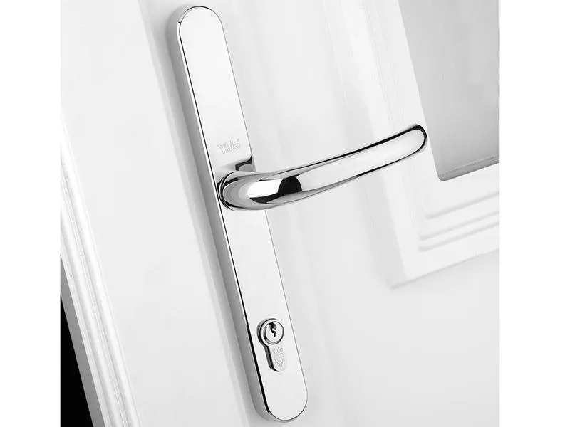 Yale Locks Retro Door Handle Pvcu Polished Chrome Finish